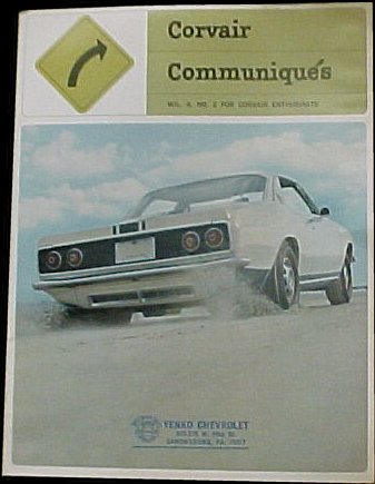 Yenko Stinger Cover - Corvair Communiqus
