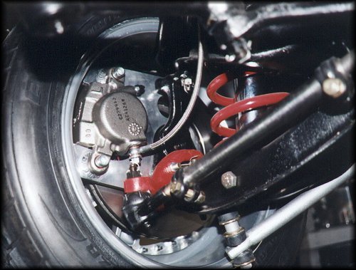 Front suspension and brake installation