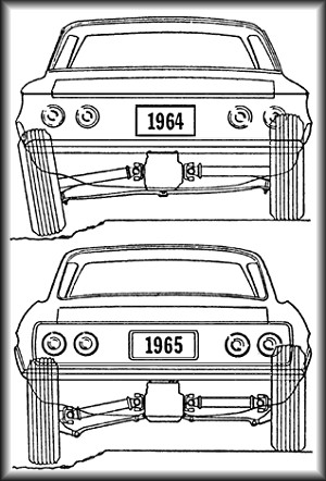 Early and late model Corvair rear suspension